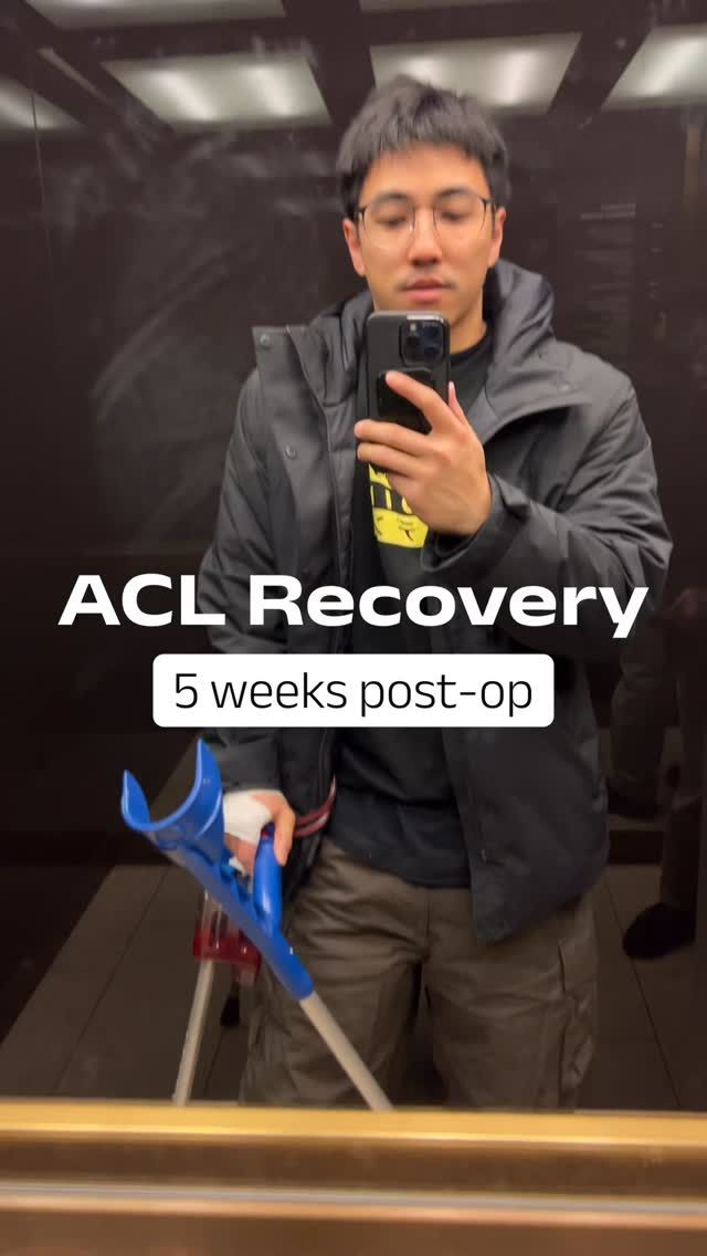 ACL recovery, 5 weeks post-op