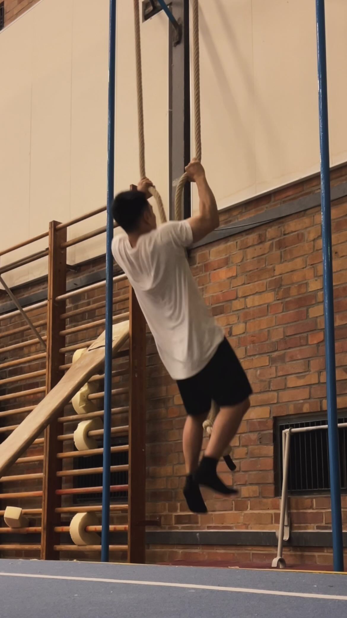 first muscle-up on two ropes